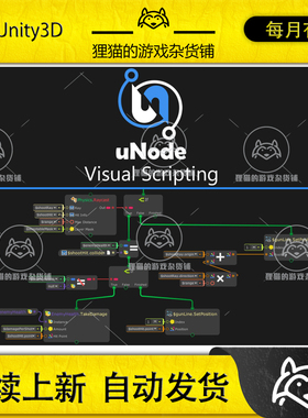 Unity uNode - Visual Scripting 2.1.8  可视化脚本插件