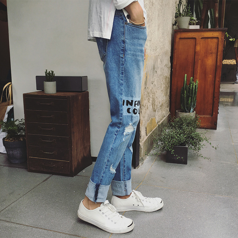 Jeans pour adolescent pieds Slim BWXD pour automne - Ref 1485110 Image 5