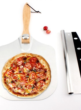 Pizza Shovel Baking Handle Rocker Cutter Cake Paddle Spatula