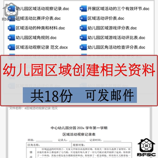 幼儿园区域创建观察记录美工区案例分析区域角规则评价标准评分表