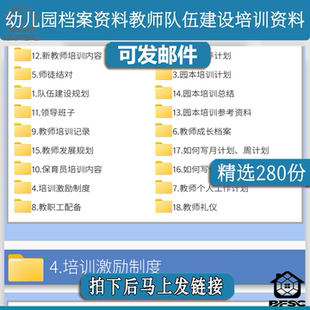 幼儿园教师培训计划总结师资队伍gh建设规划分层培养规范制度范本