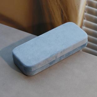 舒适植绒抗防压简约ins风颜值男女文艺 时尚 眼镜盒 高级感女便携式