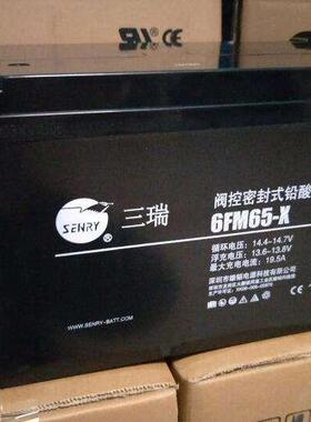 三瑞蓄电池6FM33直流屏太阳能电源系统专用12V33AH铅酸免维护UPS