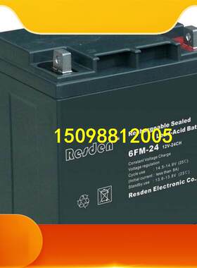 雷斯顿蓄电池6FM-24 12V24AH  UPS电源直流屏用深循环蓄电池 包邮