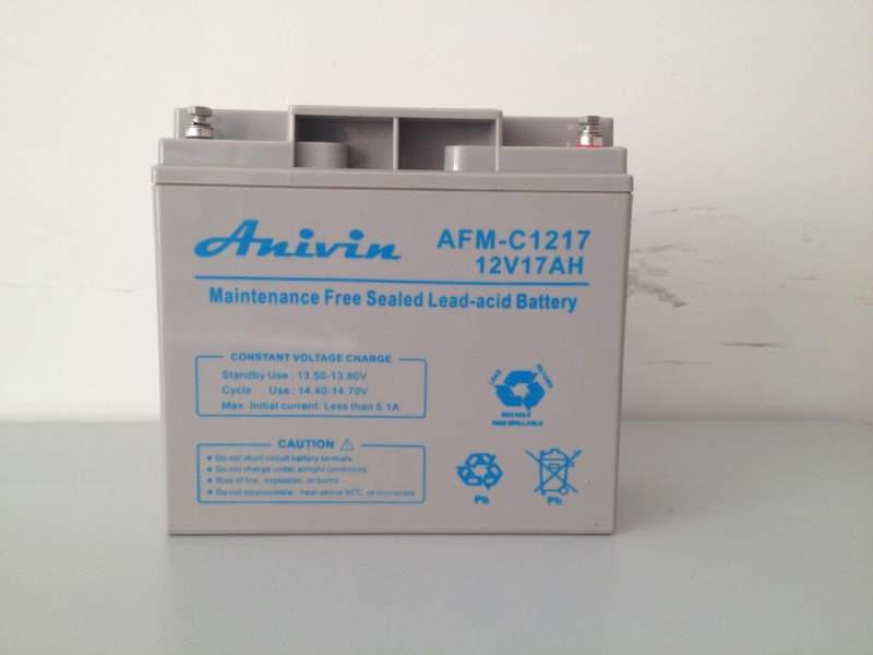 ANIVIN安耐威蓄电池AFM-C1217密封式直流屏12V17AH铅酸电瓶UPS用