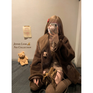 水貂皮毛一体冬季 质感一绝 毛毛环保皮草外套女 COLLECTION NSS