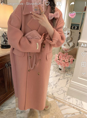 2NSSCOLLECTION 心动百利甜 温暖厚实毛呢外套白色双面羊毛大衣女