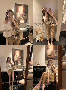 NSS COLLECTION 姐姐穿搭 糯叽叽灰色针织衫女白色斜肩针织上衣