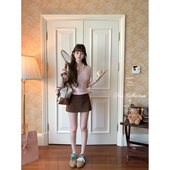 NSS 正肩T恤 收腰显瘦白色上衣粉色短袖 COLLECTION 少女高智Polo