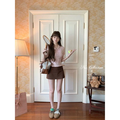 NSSCOLLECTION收腰显瘦正肩T恤