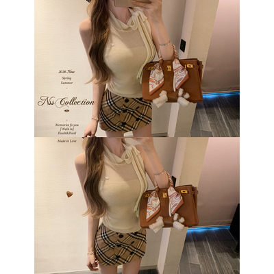 NSSCOLLECTION经典飘带针织背心