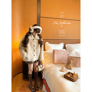 羊羔毛皮毛一体冬季 小熊Cookie 百搭保暖外套 COLLECTION NSS