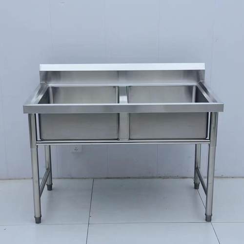 厨房落地式单双三眼水池饭店洗菜池洗碗盆学校餐饮商用不锈钢水槽