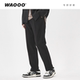 WAOOO 子 百搭通勤厚简约休闲黑色长裤 毛呢九分显高西裤 男秋冬新款