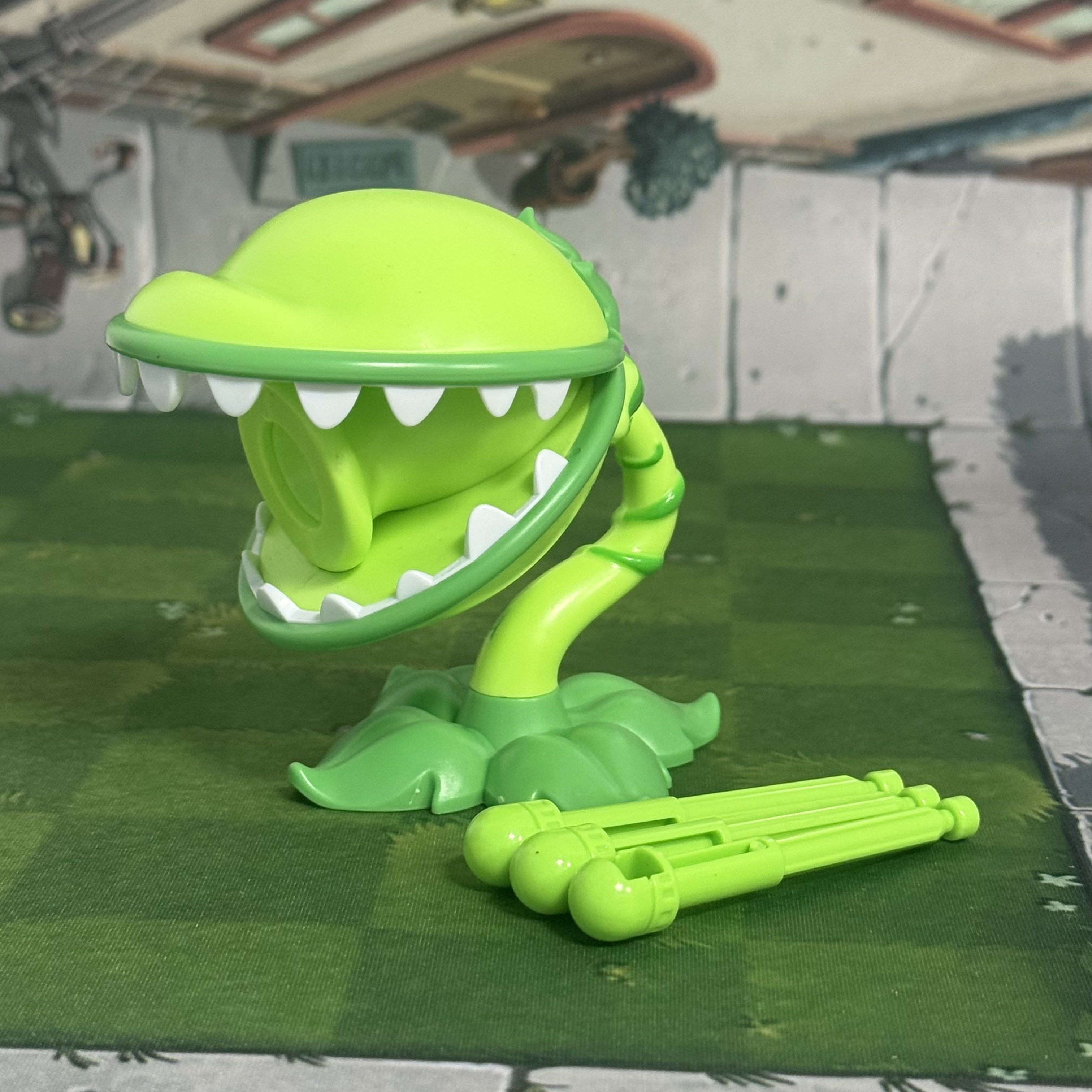 正版植物大战僵尸儿童玩具新款食人花豌豆可弹射子弹游戏真手办