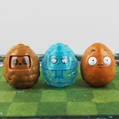 正版 植物大战僵尸玩具单人声光全息变脸坚果雪松果植物大家族