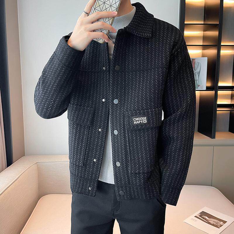 大芳姐抖音男装外套加厚呢衣开衫外套82209P115,男装毛呢大衣,电商A312