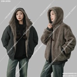 连帽两面穿座山雕保暖加厚外套A312-F26P145，男装棉衣，电商A312