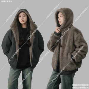 连帽两面穿座山雕保暖加厚外套A312-F26P145图片