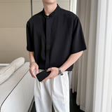百象薰香防蚊夏季薄款冰丝短袖衬衫5821P55，男装T恤，电商A312