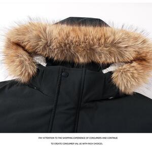 90新标白鸭绒狼王座山雕羽绒服1200g仿水貂毛外套3933P270图片