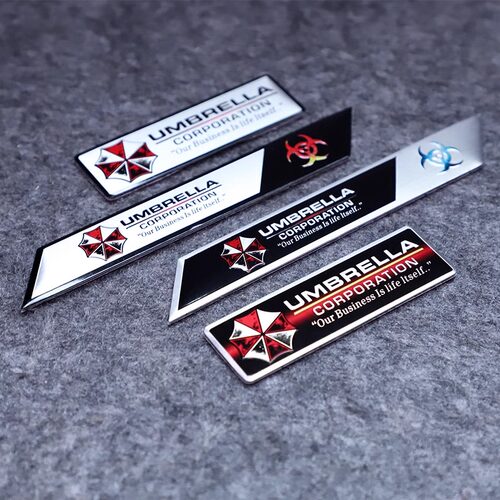 生化危机车贴保护伞公司油箱盖汽车个性创意遮挡划痕铝合金尾标贴