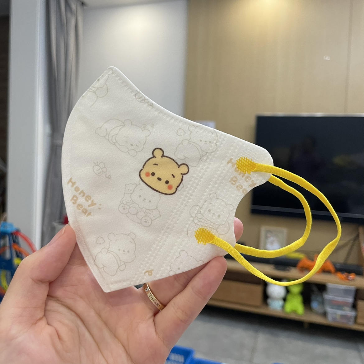 一次性3D立体儿童口罩透气维尼熊噗噗Q版卡通可爱高颜值男女童