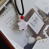 「今日晴」胖到有点好笑 天然粉晶星星吊坠项链学生规模礼物