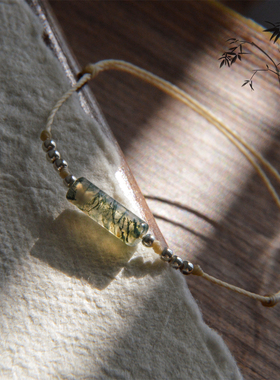 简约清新天然水草玛瑙手绳