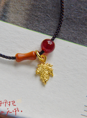 是秋天的金色枫叶手绳~