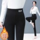 秋冬新款 高腰外穿无痕棉裤 羊羔绒打底裤 女士加绒加厚弹力保暖裤