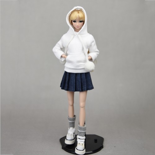 小布blythe 6分娃娃衣服装30cm超模心怡azone丽佳ob 白色休闲卫衣
