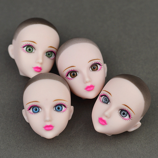 正版心怡娃娃头部头型中国娃娃欣妍3D美瞳眼DIY改妆无妆 裸头多款
