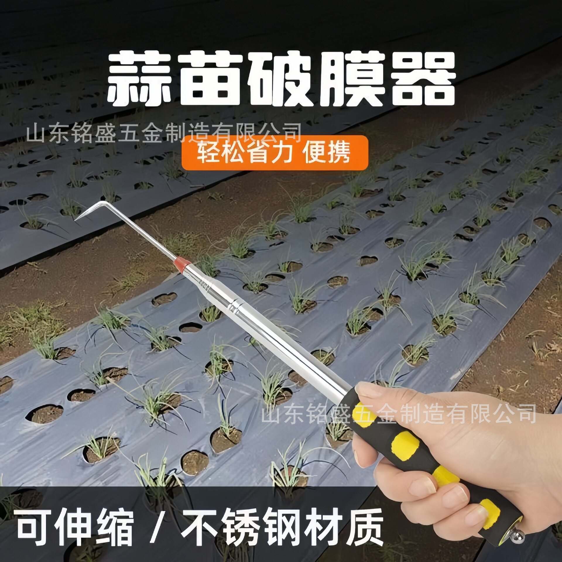 破膜器地膜放风钩钩子蒜芽大蒜出苗器抽拉式伸缩式扎钩蒜苗长杆