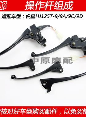 适配豪爵悦星HJ125T-9/9A/9C/9D踏板车左后刹车镜座手把前刹手柄