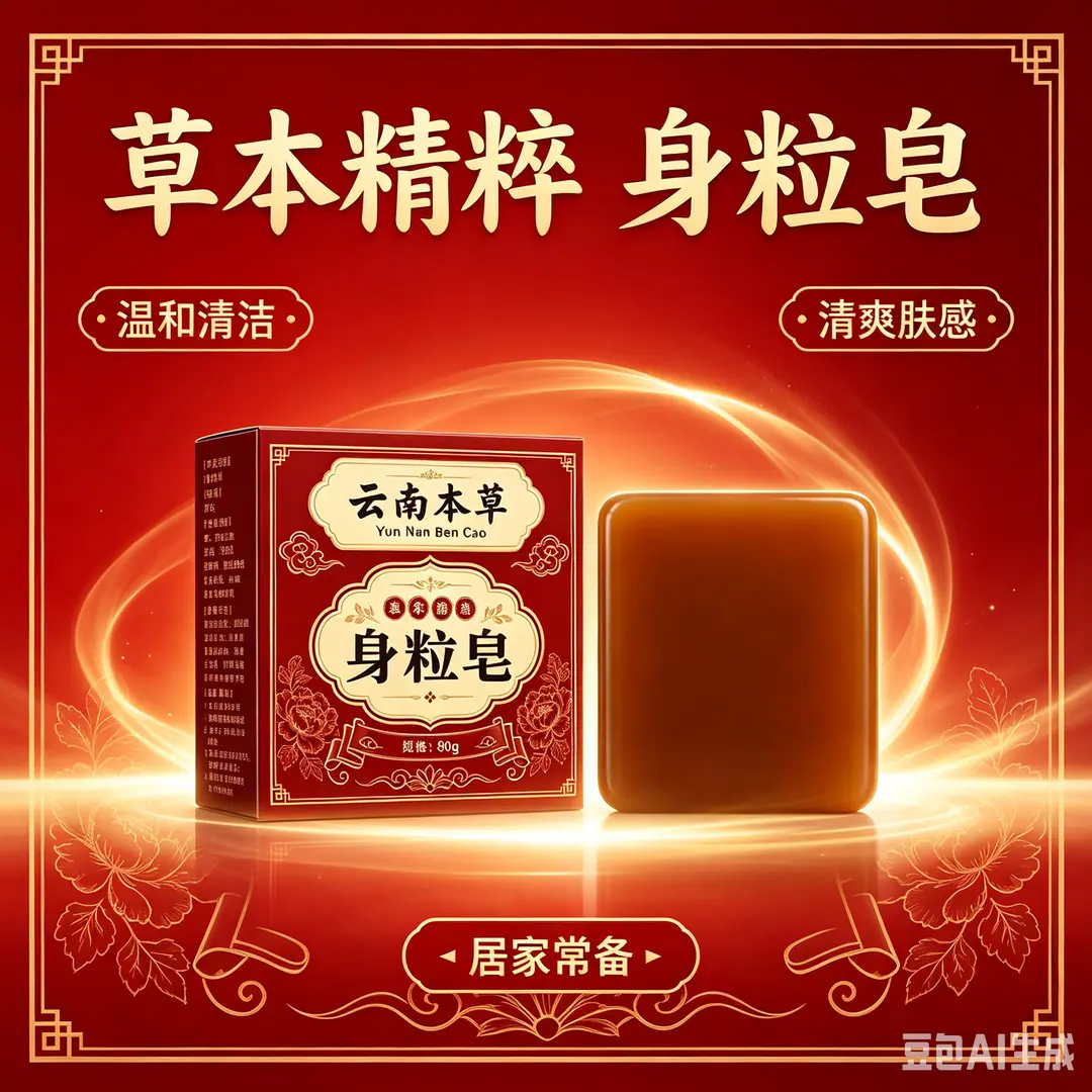 云南本草身粒皂沐浴清洁手工皂