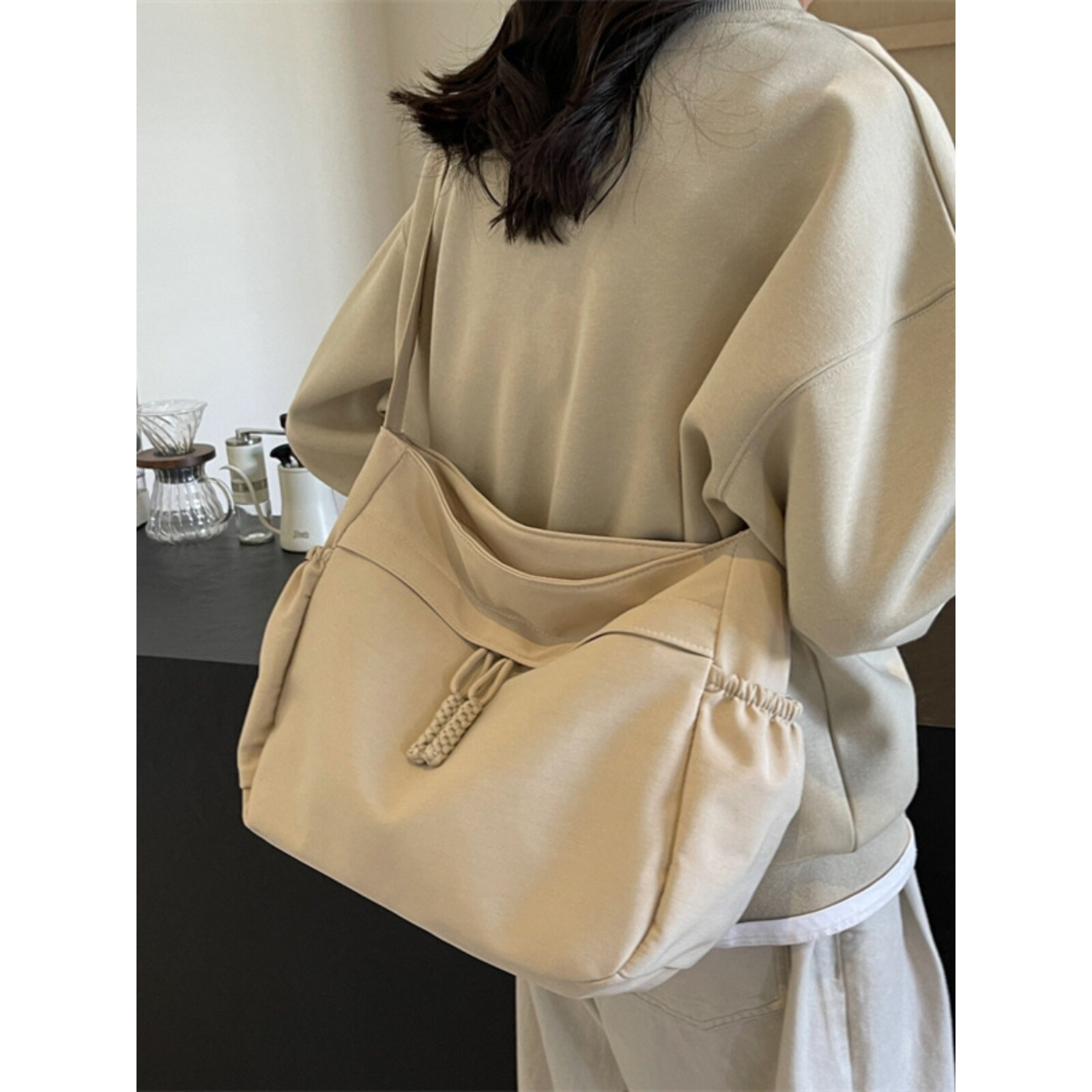 法国CavienKIon托特包女士帆布包通勤单肩斜挎包大学生上课饺子包