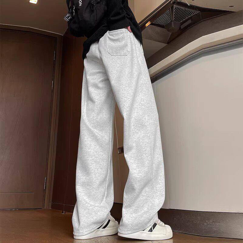 仓树一石加长版裤子男款春季青少年运动裤瘦高个子宽松直筒休闲裤