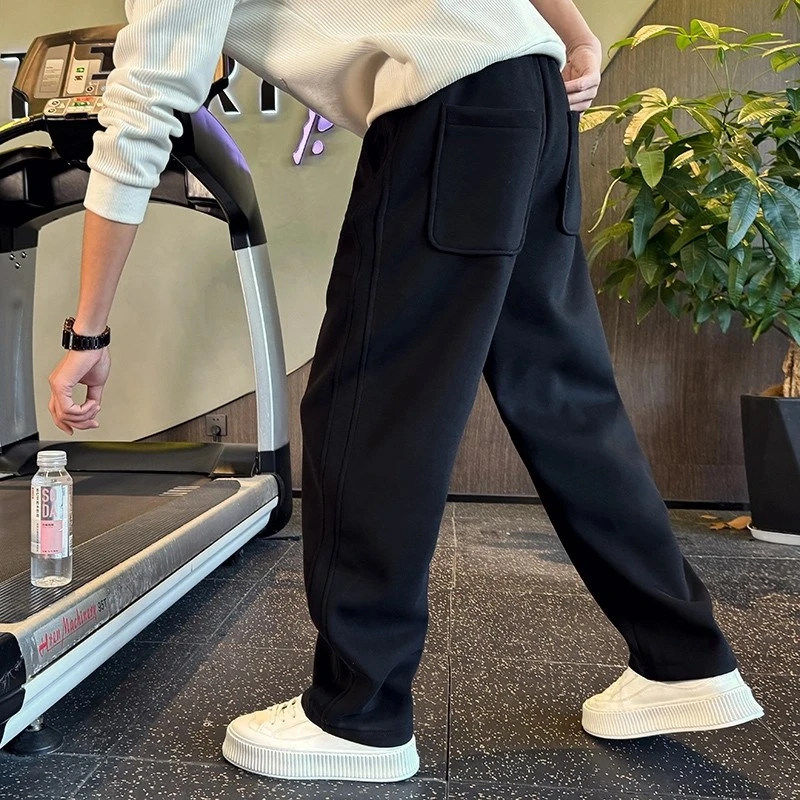 仓树一石潮牌直筒宽松卫裤男士秋冬季新款高端百搭运动休闲长裤子