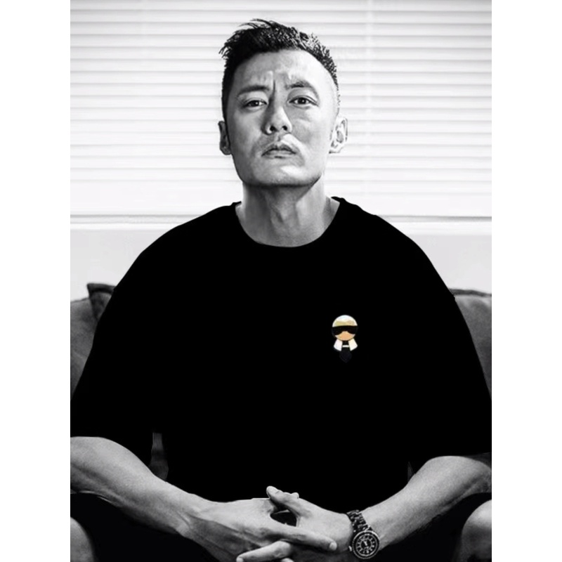 仓石  树潮牌老佛爷男士短袖T恤男欧洲站意大利高端徽章怪兽上衣