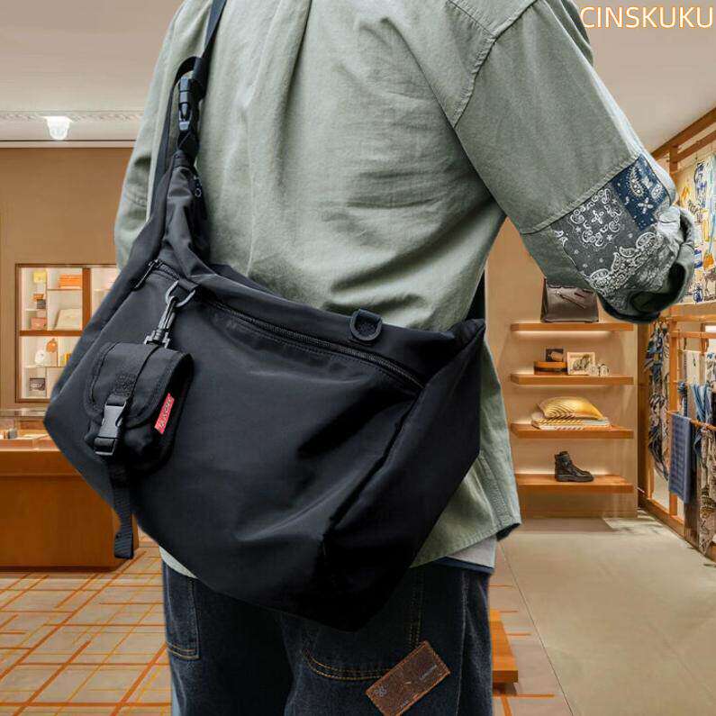 法国专柜Cins Kuku~男士单肩包韩版斜挎包大学生出行休闲邮差包男