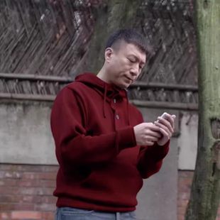 仓树一石马年本命年同款重磅酒红色冬款加绒连帽卫衣男孙红雷上衣