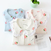 Quần áo mùa thu cotton dày bà mẹ sau sinh cho con bú đồ ngủ cho con bú phụ nữ mang thai phục vụ nhà - Giải trí mặc / Mum mặc