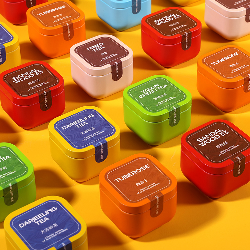 柏夫朵香薰蜡烛大豆蜡马口铁香水精油蜡烛手工香氛氛围感无言香熏