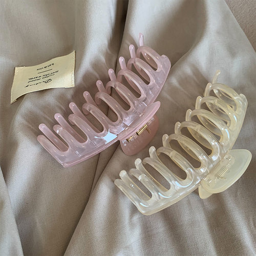 韩国ins发卡法式大号发抓大容量抓夹盘发后脑勺发夹高级感鲨鱼夹 - 封面