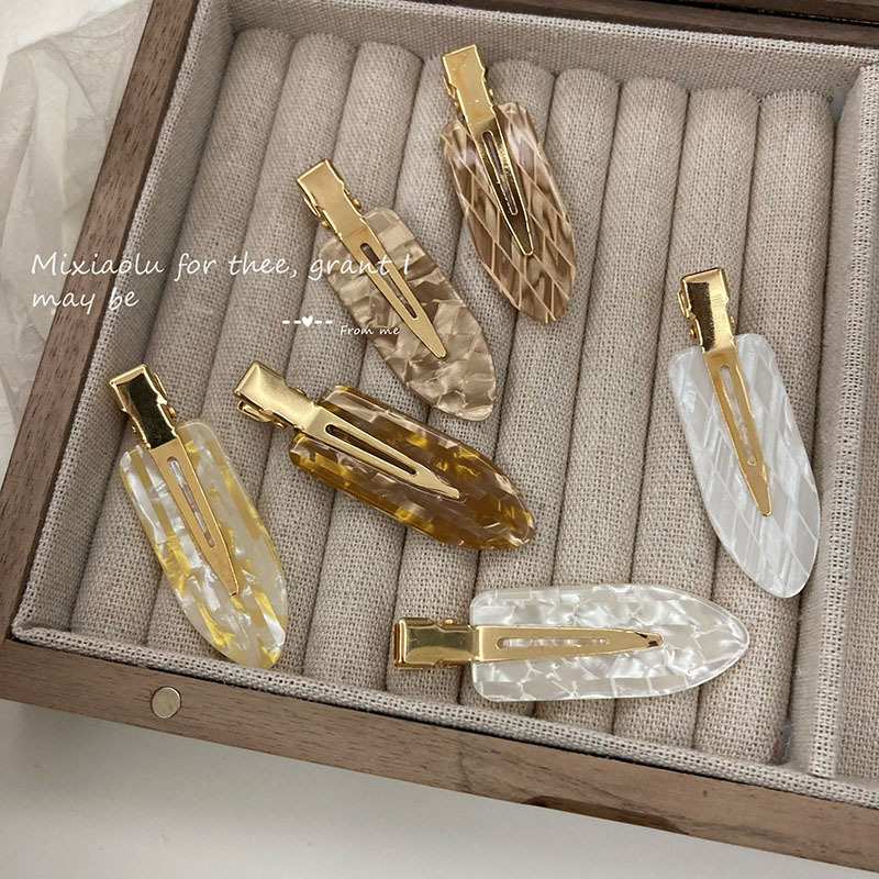 韩版醋酸无痕发夹侧边夹