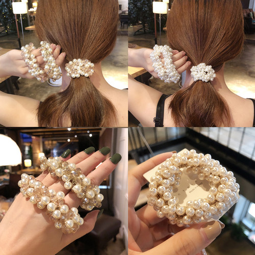 时尚发绳珍珠发圈头饰森系皮筋