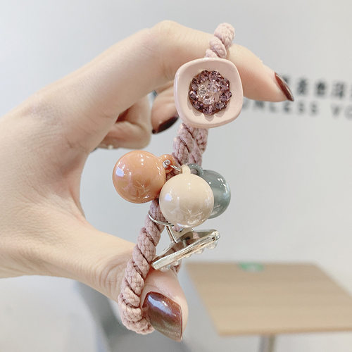 韩国小清新森女系发绳发饰简约扎头发橡皮筋网红两用发卡头绳发圈