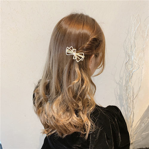 韩国东大门蝴蝶结夹子少女复古