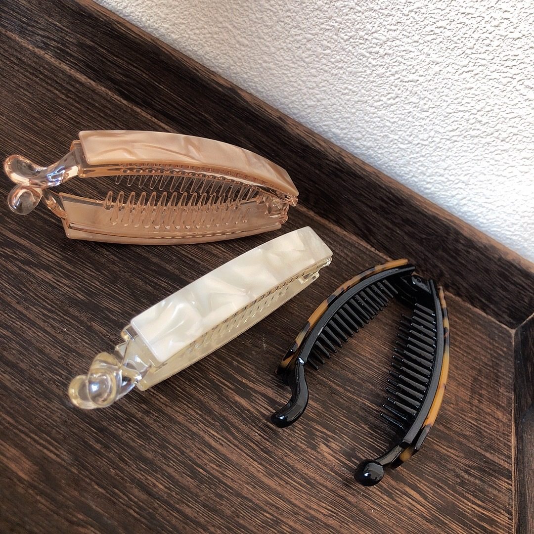 品质醋酸香蕉夹_韩国东大门小众化马尾夹发抓鳄鱼夹后脑勺发夹女